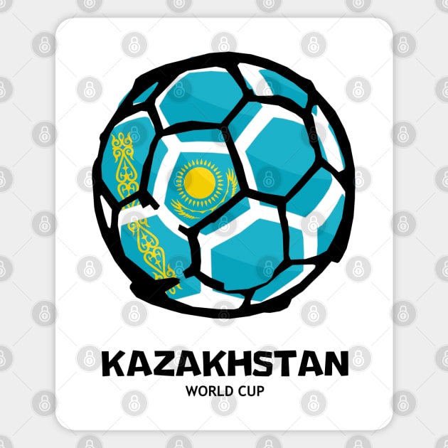 Kazakhstan Football Country Flag Sticker by KewaleeTee